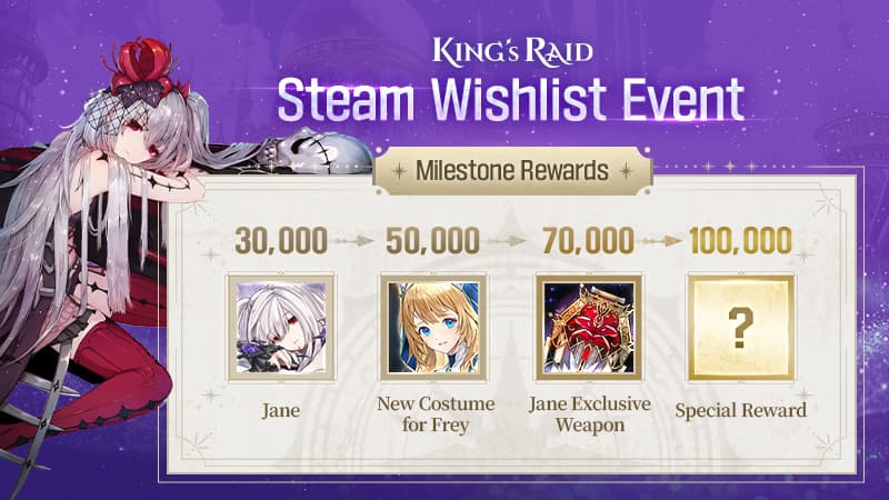 King’s Raid Steam Wishlist Event